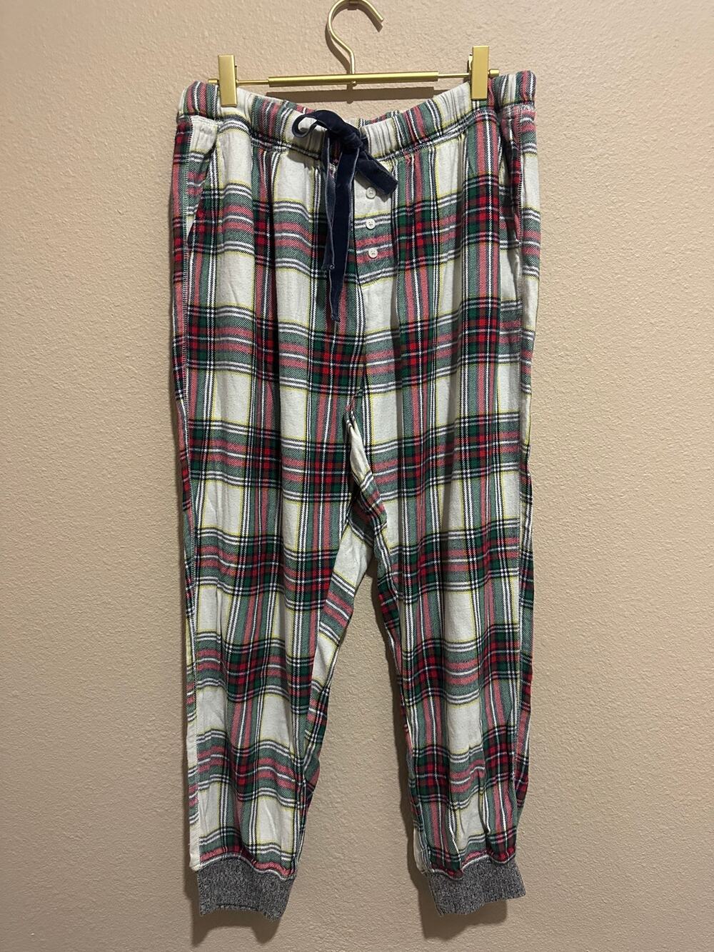 AERIE Women’s Stewart Plaid Flannel PJ Lounge Pants Size L